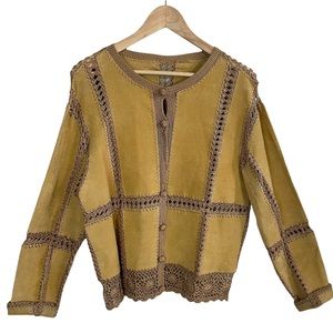 Vintage Leather Suede Lace Shirt